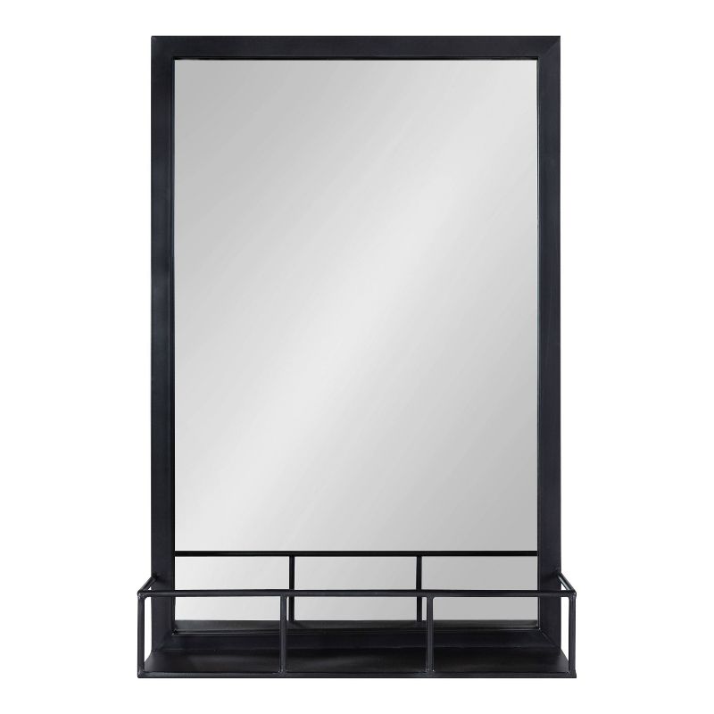 20&#34; x 30&#34; Jackson Metal Framed Decorative Wall Mirror with Shelf Black - Kate &#38; Laurel All Things Decor, 3 of 10
