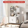 Large Cat Litter Box Enclosure Furniture - Farmhouse Style Pet House with 3 Open Shelves, Storage Cabinet - Modern Wood End Table for Bedroom - 4 of 4