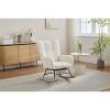 CAVINAS Velvet Glider Rocking Chair,Modern Upholstered Nursery Rocking Chairs with High Backrest,Nursery Accent Chair for Bedroom - 2 of 4