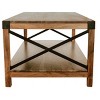 AmeriHome Acacia Wood Rustic Coffee Table - 3 of 4