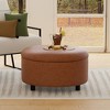 Sadie Large Round Storage Ottoman - eLuxury - 2 of 4