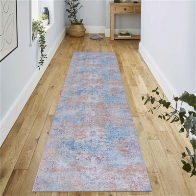 SKRAN Machine Washable Area Rugs, Low-Pile, Non-Slip, Non-Shedding, Foldable, Kid & Pet Friendly for Living Room, Bedroom (Yellow/Cream)