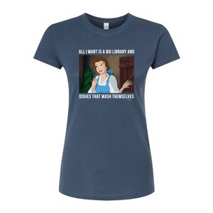 Women's - Disney - Belle Fitted Graphic T-Shirt - 1 of 3