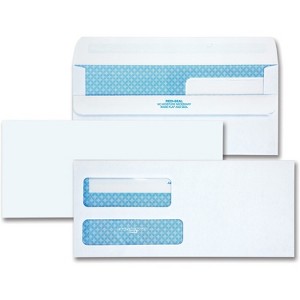 Quality Park No. 9 Double Window Security Tint Envelopes with Self-Seal ...