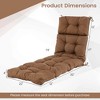 Costway 2 PCS 73" Lounge Chaise Cushion Padded Recliner Cushion Indoor Outdoor Black/Dark Orange/Gray/Orange/Brown/Beige - 3 of 4