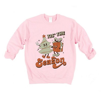 Simply Sage Market Women's Graphic Sweatshirt Retro Tis The Season Tree