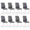 Okak Modern Comfortable Dining Chairs Set of 4, Faux Leather with Thickened Backrest & Anti-Scratch Metal Legs for Kitchen/Office/Bedroom - 2 of 4