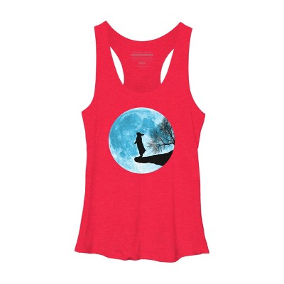 Women's Design By Humans Moon Bunny By Maryedenoa Racerback Tank Top