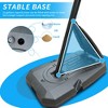 Use for Outdoor Height Adjustable 7.5 to 10ft Basketball Hoop 44 Inch Backboard Portable Basketball Goal System with Stable Base and Wheels - 4 of 4
