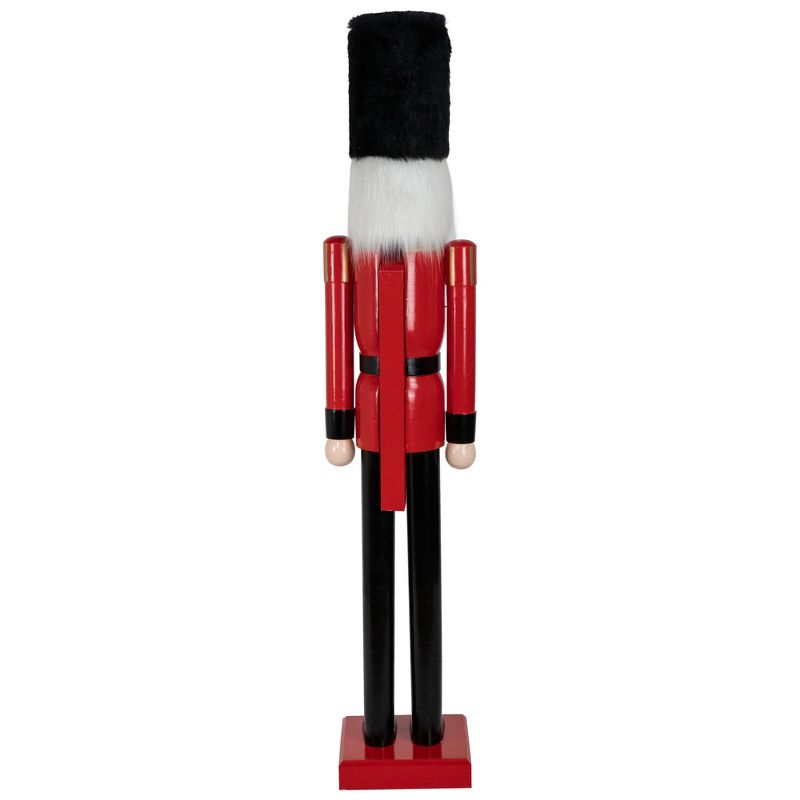 Northlight Commercial Size Wooden Christmas Nutcracker Soldier - 5' - Red and Black, 4 of 6