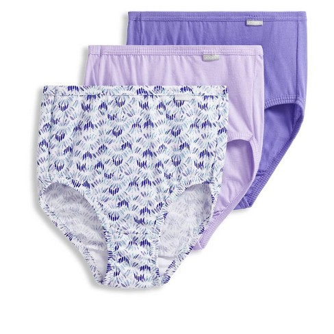 Jockey Women's Plus Size Elance Brief - 3 Pack 8 Sheer Lilac/undulating ...