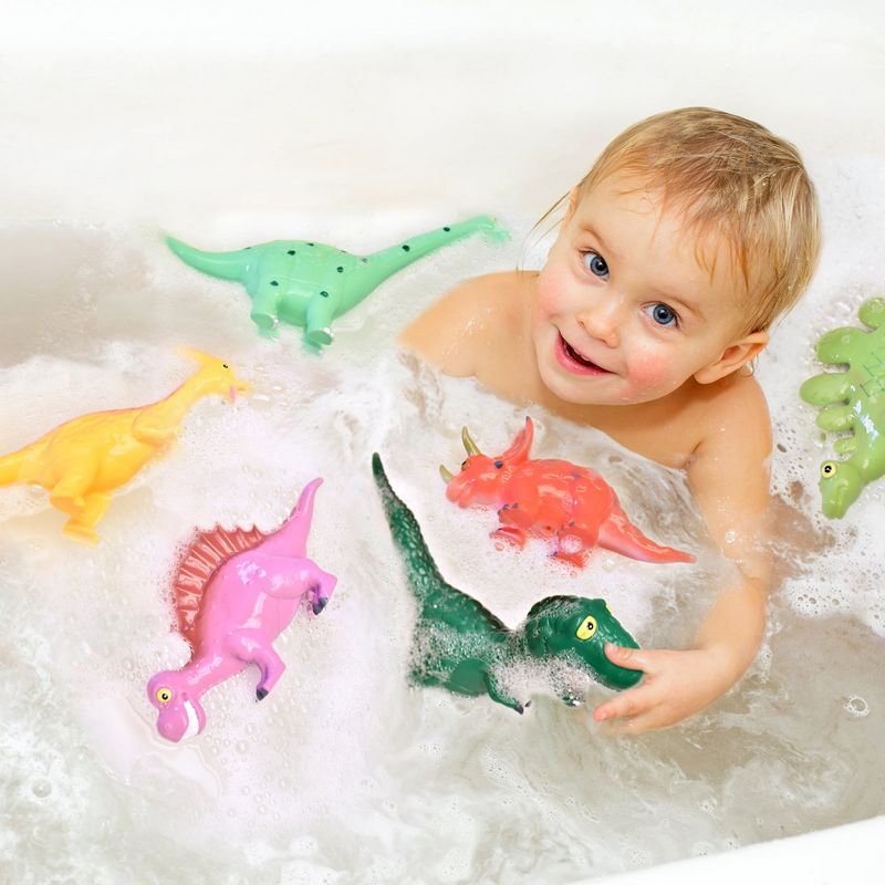 Fun Little Toys Baby Dino Bath Toys, 6 pcs, 4 of 8