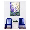 Cottage Garden West of The Wind Blue Delphi Purple, Green, Yellow 40 x 30 Inch Waterproof Gallery Wrapped Canvas, Outdoor Garden, Yard, Patio All - 2 of 2