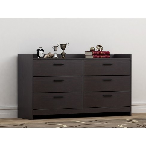 Emerson 6 Drawer Dresser Black Brown Loft 607 Target