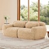 Racxily 2-seater Modular Sectional Sofa Couches, Soft Fluffy Plush Fabric, Anti-Slip Design, With Throw Pillows For Study - 2 of 4