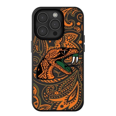 Keyscaper Florida A&M University Rattlers Paisley MagSafe Compatible Cell Phone Case for iPhone 15 Pro Max