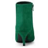 Allegra K Women's Pointed Toe Zip Stiletto Kitten Heel Ankle Booties - 4 of 4
