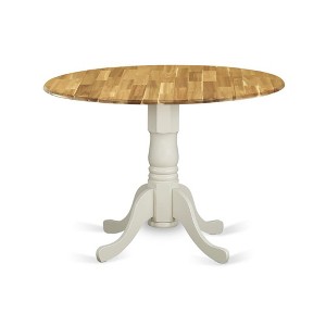 East West Furniture,Dining Table Natural & Linen White - 1 of 2