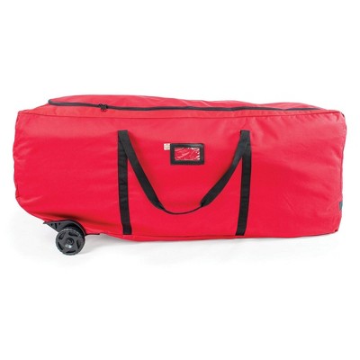 Red Wheeled Duffel Christmas Tree Storage Bag for 9 ft Trees