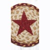 Earth Rugs Burgundy Star Braided Round Coaster – Farmhouse Style 7"x7" - 3 of 3
