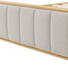 ORRD Queen Upholstered Bed Frame with Tufted Headboard, Modern Fabric Platform Bed for Cozy Bedroom Sanctuary,Beige - 2 of 4