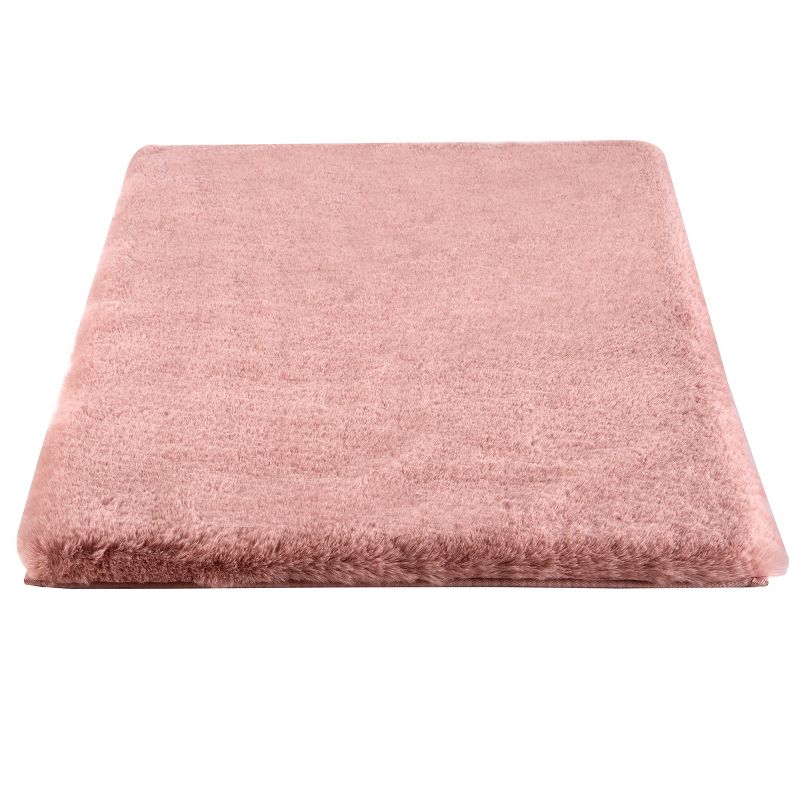 Faux Fur Bath Mat - 21x34-Inch Machine Washable Nonslip Small Rug for Bathroom, Hallway, or Kitchen by Home-Complete, 1 of 11