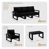 WestinTrends Montara 6-Piece Modern HDPE Outdoor Patio Furniture Sofa Conversation Set with Coffee Table - 3 of 4