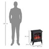 SEVOBAL Fireplace Insert Heater Mantel 3D Flame Fireplace Stove Bottom Air Outlet Fire Place Panoramic Fire Place Heater, Black, 15.9"*11.8"*17.7" - 3 of 4