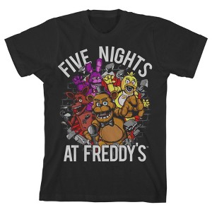 Five Nights at Freddy's Breaking Walls Boy's Black T-shirt - 1 of 3