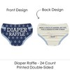 Big Dot of Happiness Ahoy - Nautical - Diaper Shaped Raffle Ticket Inserts - Baby Shower Activities - Diaper Raffle Game - Set of 24 - 2 of 4