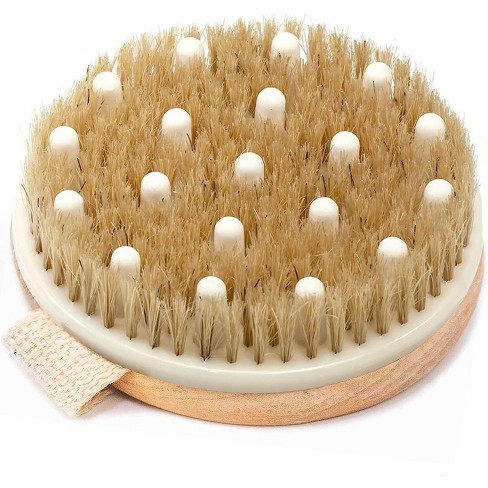 Beauty by Earth Round Dry Brush With Cellulite Massager