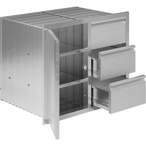AMERLIFE Outdoor Kitchen Drawers Stainless Steel Drawers for Outdoor Kitchens, Multi-Storage Cabinet, Built-in BBQ Island Storage - 1 of 4