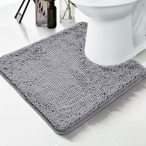 Deconovo Plush Chenille Bath Rug Non-Slip, Washable Comfort Mat - 1 of 4