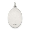 Black Bow Jewelry Sterling Silver Satin & Antiqued Oval St. Christopher Medal, 13 x 25mm - 3 of 4