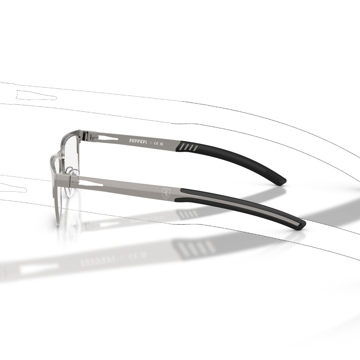 Scuderia Ferrari FZ7018 56mm Male Rectangle Sunglasses - thumbnail 3