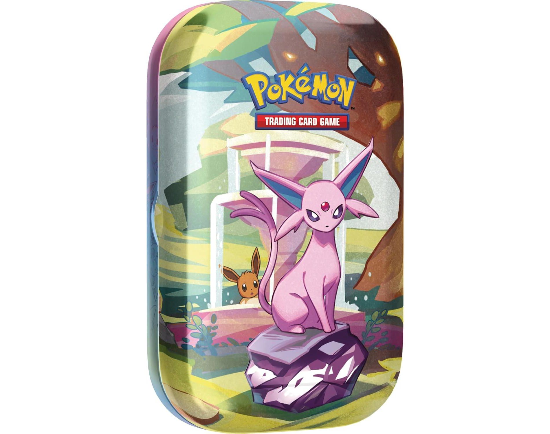 Pokemon TCG: Scarlet & Violet —Prismatic Evolutions Mini Tin - Espeon (2 Booster Packs & 1 Coin)