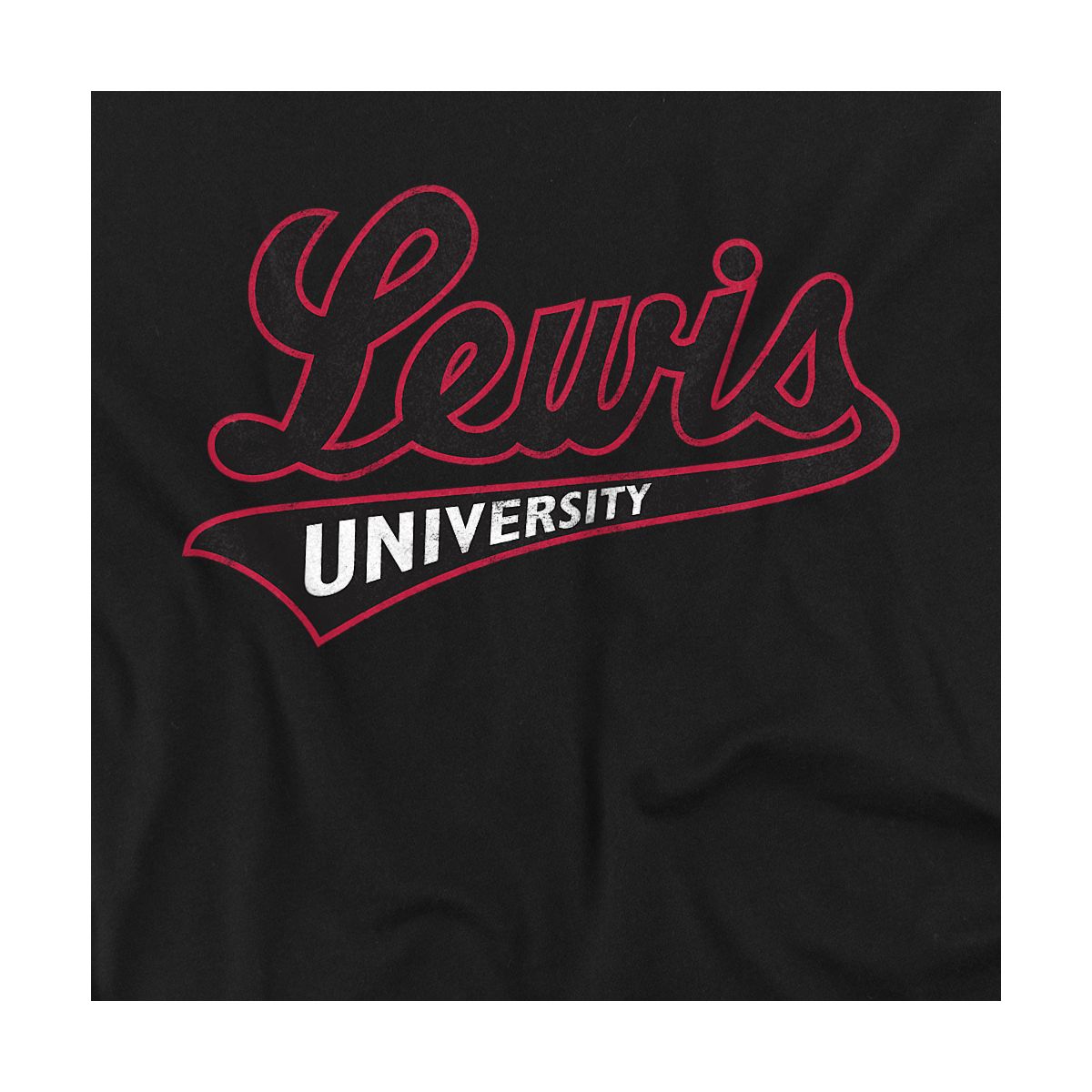 Men's Lewis University Official Distressed Primary T-Shirt - thumbnail 8