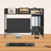YIYIBYUS Desk Bookshelf Organizer, Office Storage Holder, Desktop Organizer, Black - 3 of 4