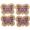 Crowded Coop, LLC Kitsch on the Rocks Retro Cork Coaster Set - Super Fly - Set of 4 - 2 of 2