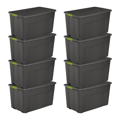 Sterilite 160 Quart Latching Stackable Bedroom Closet Playroom Wheeled  Storage Box Container Bin With Gray Lid And Clear Sides : Target