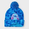 Girls' Disney Stitch Tie-Dye Pom Beanie - image 2 of 3