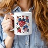 Patriotic Boho Strawberries Bouquet Mug, 4th of July Gift | OrnamentallyYou - 3 of 4