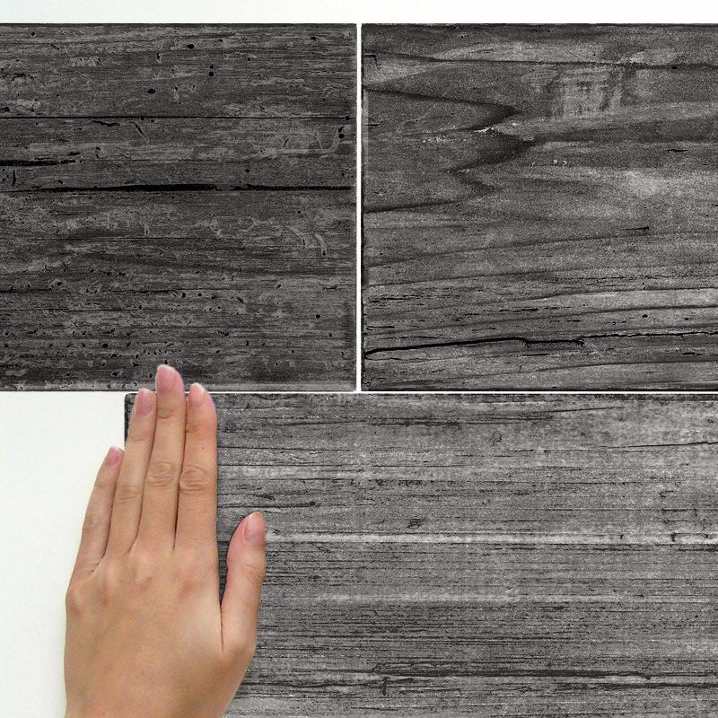 RoomMates Distressed Barn Wood Plank Peel And Stick Wallpaper Black, 4 of 7
