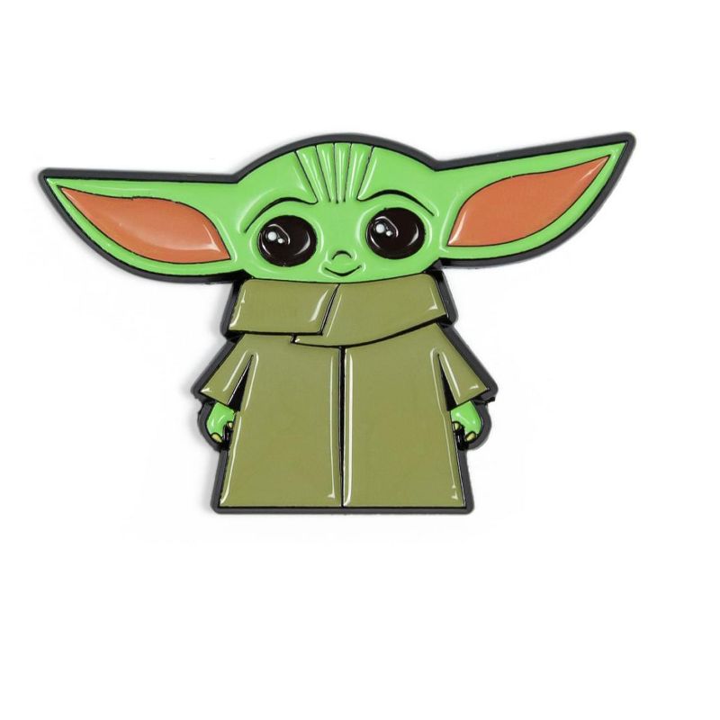SalesOne LLC Star Wars Toynk Exclusive Enamel Pin Mandalorian Cartoon Child Baby Yoda Ears Up, 1 of 10