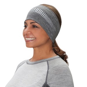TrailHeads Womens Ponytail Headband - Reflective, Moisture Wicking Earband for Running, Winter - 1 of 4