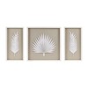 Gulches Elegant Framed Rice Paper Palm Leaves Shadowbox Set - 3-Piece Wall Decor - 4 of 4