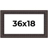 PosterPalooza | Panoramic 3.5" Wide Ornate Brown Frame - UV Acrylic, Foam Board Backing, Hanging Hardware - 2 of 4