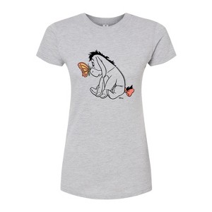 Women's - Disney - Eeyore And Butterfly Fitted Graphic T-Shirt - 1 of 2