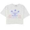 Junk Food Womens Budwiser Stars Cropped Graphic T-Shirt, White, Medium - 4 of 4