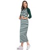 BLUEMING Womens 3/4 Long Sleeve Maxi Hoodie Dress Casual Pocket Slim Pullover Sweater Dress Travel Outfits - 3 of 4